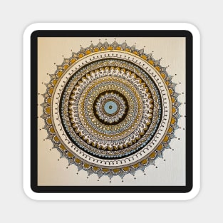 Blue and Gold Mandala Magnet