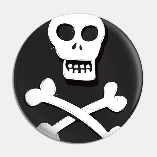 Skull and crossbones Pin by nickemporium1