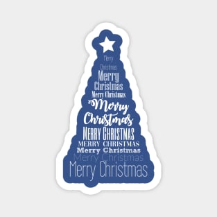 Typography Christmas tree No3 Magnet