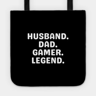 Gamer Dad Gift, Husband Dad Gamer Legend, Gaming Dad Shirt, Nerd Shirt, Gamer Gifts for Him, Father's Day Gift from Wife, Video Game Tee Men Tote