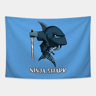 Ninja Shark Samurai Tapestry