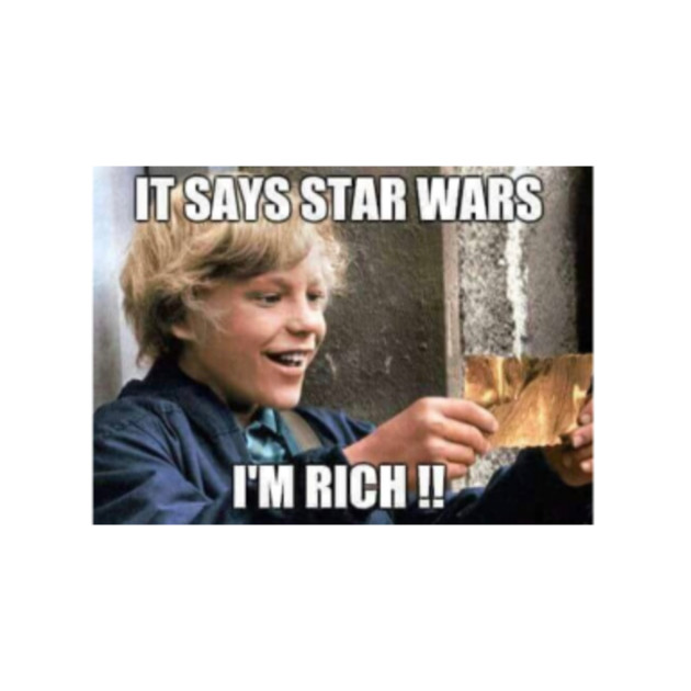It Says Star Wars Golden Ticket Tapestry Teepublic