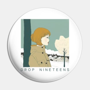 Drop Nineteens - Retro Style Fan Design Pin