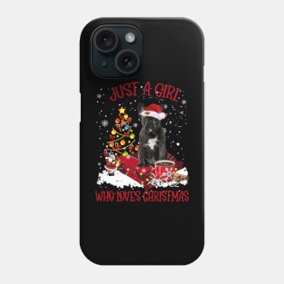 Black French Bulldog Just A Girl Who Loves Christmas Phone Case