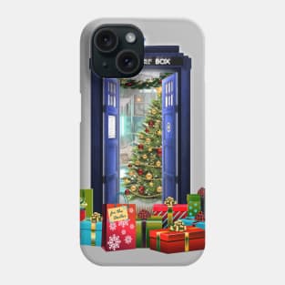 Tardis at Christmas Phone Case