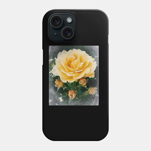 Yellow Rose Phone Case by Tomoe Ren