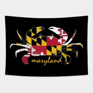 Maryland Crab State Pride Flag Tapestry