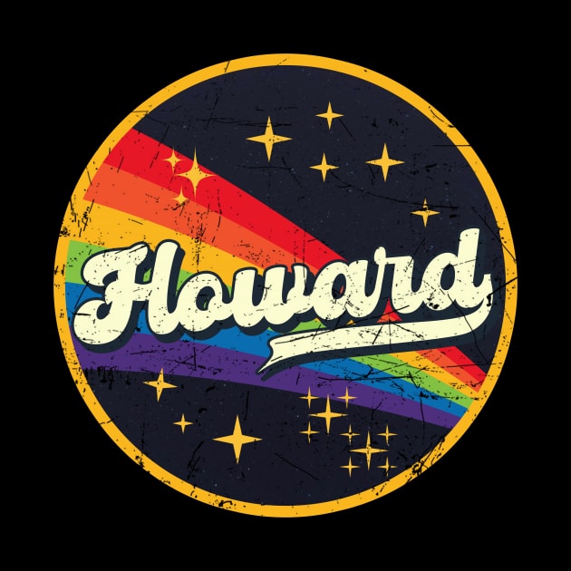 Howard // Rainbow In Space Vintage Grunge-Style by LMW Art