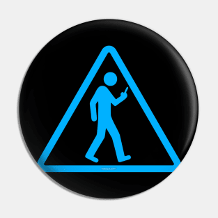 Green Mile Cell Phone Crossing Sign Pin