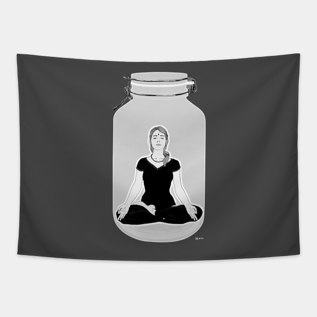 Hermetic vase - Girl version Tapestry by ITEMLAB