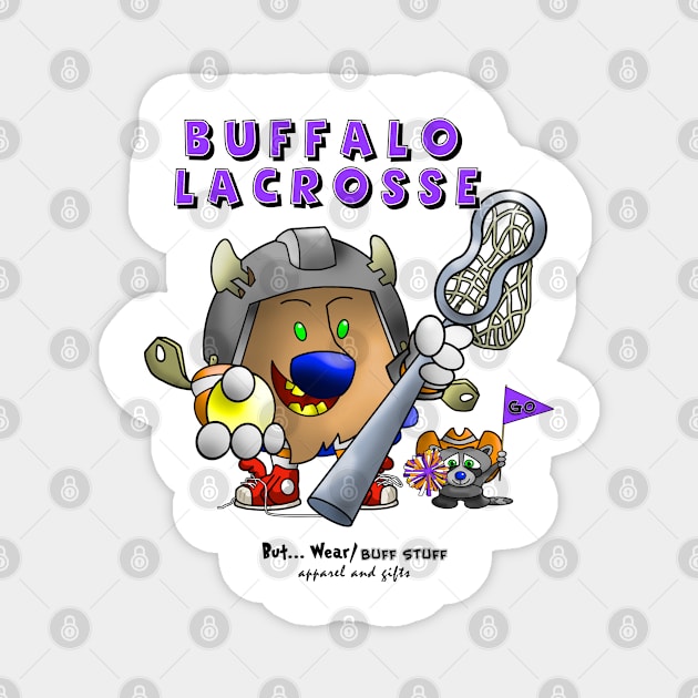 Buffalo Lacrosse Magnet by McCullagh Art