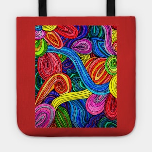 Psychedelic Lines Tote