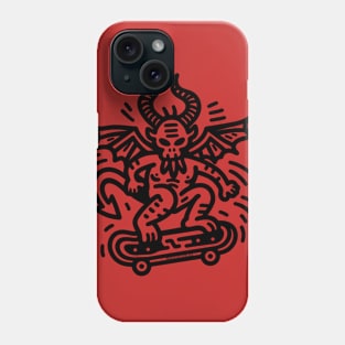 Devil on a Skateboard Phone Case