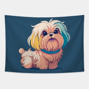 Maltese Dog Portrait Tapestry