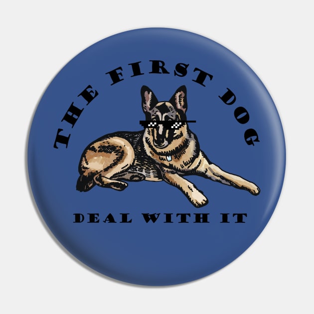 The First Dog White House Pet Pin by okpinsArtDesign