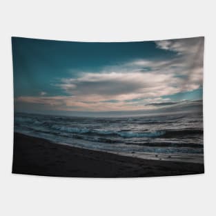 Cold Day at the Beach, New-Brunswick Canada V3 Tapestry