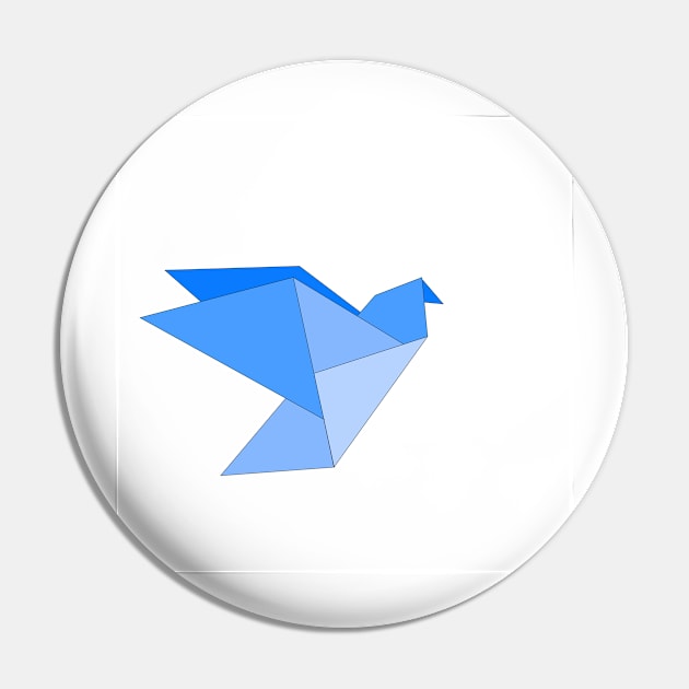 blue origami bird Pin by stoekenbroek