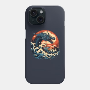 Dragon Rising from Ocean Wave Phone Case