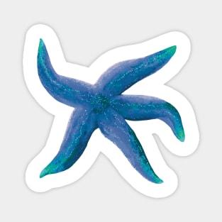 Starfish Glowing Blue Magnet