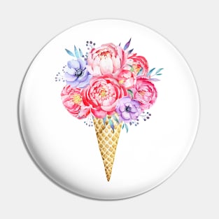 Flowers in waffle cone, Hello summer! Pin