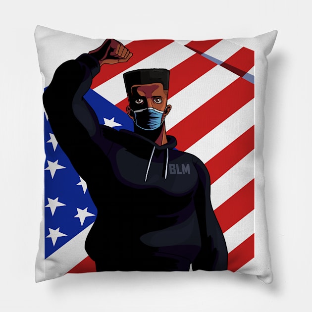 Black Lives Matter African American Activist Pillow by Noseking