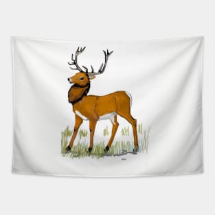 Stately Hart Deer Tapestry