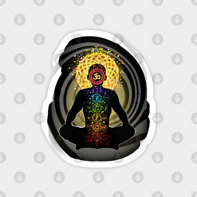 The 7 Chakras - Kundalini yoga Magnet by Roy's Disturbia