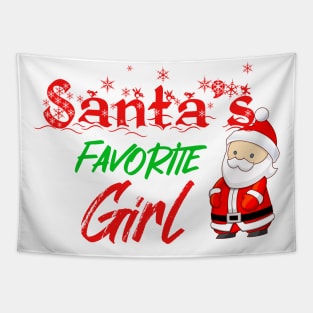 Santa's Favorite Girl Christmas Tapestry