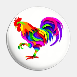 Heavenly Fighting Cocks Pin