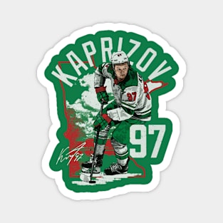 Kirill Kaprizov Minnesota State Outline Magnet