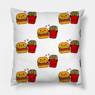 Cute Burger And Fries Pillow