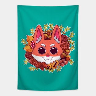 Pinecone Fox Tapestry