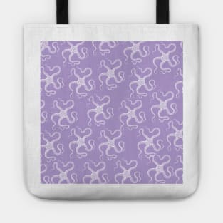 spiny brittle starfish aloha print hawaii pattern light purple and white Tote