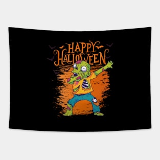 Halloween Happy Halloween Funny Zombie Costume Tapestry