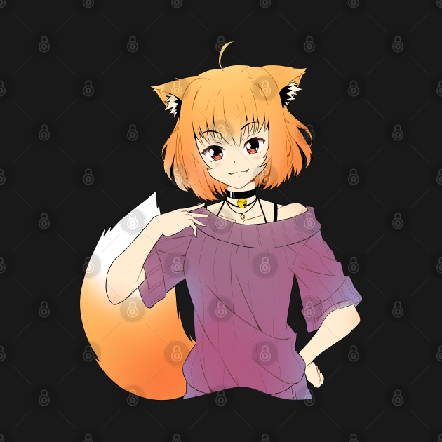 Discover Kawaii Anime Fox Girl Manga Shirt for Japanese anime lovers - Anime - T-Shirt