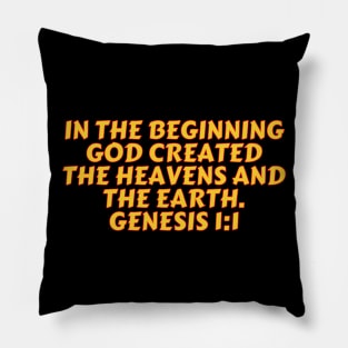 Bible Verse Genesis 1:1 Pillow