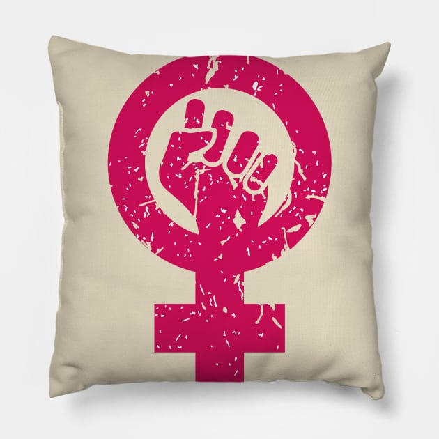 woman symbol feminism - power female Pillow by iambolders