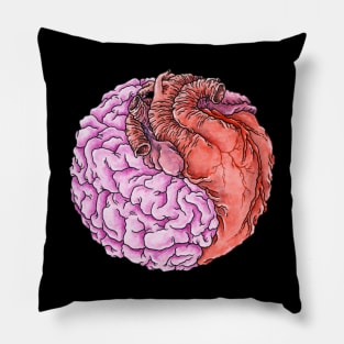 Heart & Brains - duality Pillow