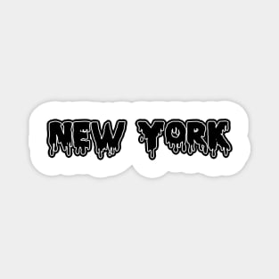 New York Black Drippyy Magnet