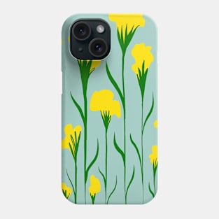 Yellow petal flowers print Phone Case
