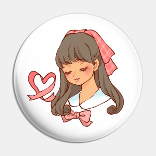 Ribbon Heart Pin