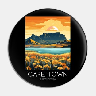 A Pop Art Travel Print of Cape Town - South Africa Pin