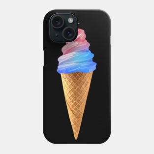 Pink Blue Cotton Candy Ice Cream Cone Phone Case