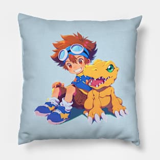 tai and agumon Pillow