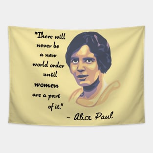 Alice Paul Portrait and Quote Tapestry