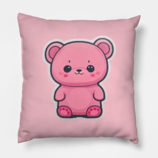 Cute pink teddy bear Pillow