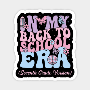 In My Back To School Era Fourth 7th Grade Gift For Boys Girls Kids Magnet