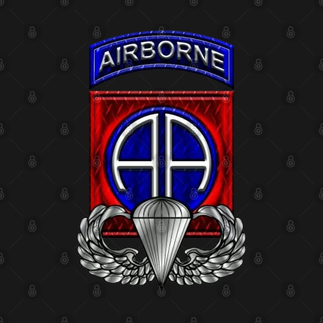 Proud 82nd Airborne Division Veteran Parachutist Wings by floridadori