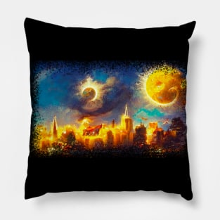 The city of Sun & Moon Pillow