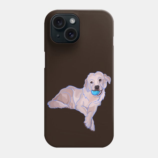 Great Pyrenees Cute Puppy with Chew Toy Phone Case by Art by Deborah Camp